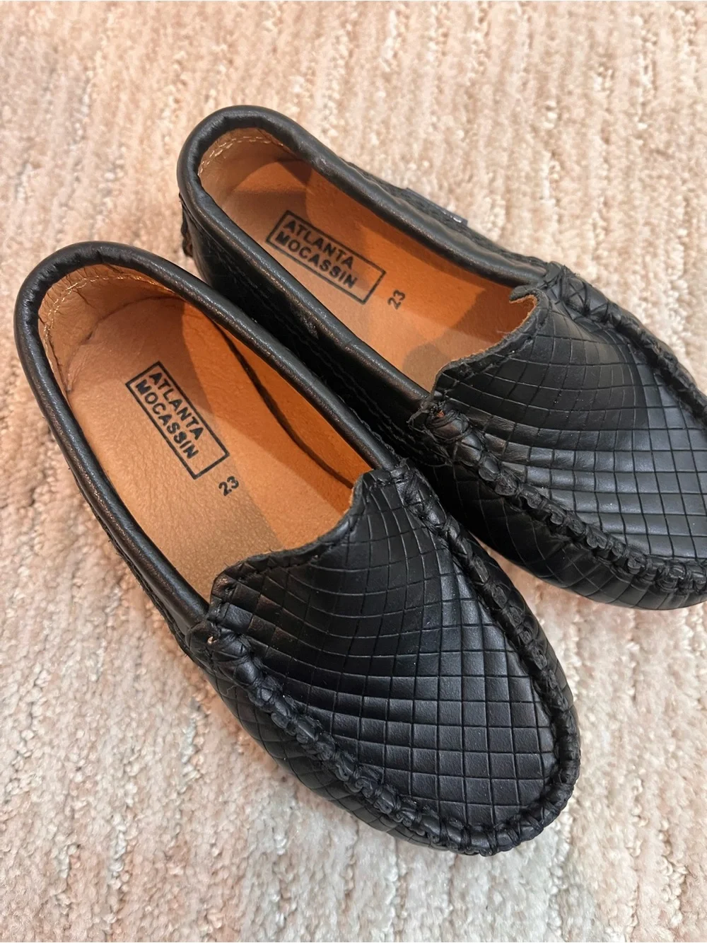 Kids Black Moccasin Loafers - Slip-On Comfort